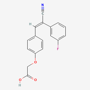 molecular formula C17H12FNO3 B4961835 {4-[2-cyano-2-(3-fluorophenyl)vinyl]phenoxy}acetic acid 