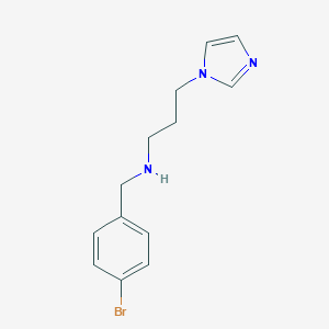 molecular formula C13H16BrN3 B496184 N-(4-bromobenzyl)-3-(1H-imidazol-1-yl)propan-1-amine 