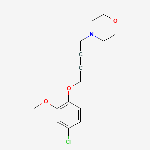 molecular formula C15H18ClNO3 B4961851 4-[4-(4-chloro-2-methoxyphenoxy)-2-butyn-1-yl]morpholine 