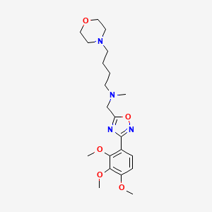molecular formula C21H32N4O5 B4961858 N-methyl-4-(4-morpholinyl)-N-{[3-(2,3,4-trimethoxyphenyl)-1,2,4-oxadiazol-5-yl]methyl}-1-butanamine 
