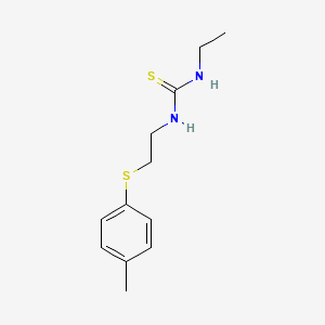 molecular formula C12H18N2S2 B4961888 N-ethyl-N'-{2-[(4-methylphenyl)thio]ethyl}thiourea 