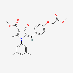 molecular formula C25H25NO6 B4961899 methyl 1-(3,5-dimethylphenyl)-5-[4-(2-methoxy-2-oxoethoxy)benzylidene]-2-methyl-4-oxo-4,5-dihydro-1H-pyrrole-3-carboxylate 