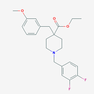 ethyl 1-(3,4-difluorobenzyl)-4-(3-methoxybenzyl)-4-piperidinecarboxylate