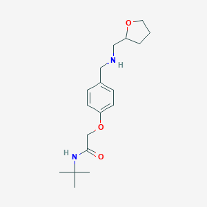 molecular formula C18H28N2O3 B496194 N-tert-butyl-2-(4-{[(tetrahydrofuran-2-ylmethyl)amino]methyl}phenoxy)acetamide 