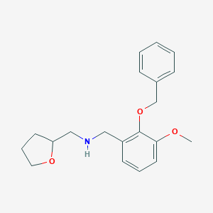 molecular formula C20H25NO3 B496196 N-[2-(benzyloxy)-3-methoxybenzyl]-N-(tetrahydro-2-furanylmethyl)amine 