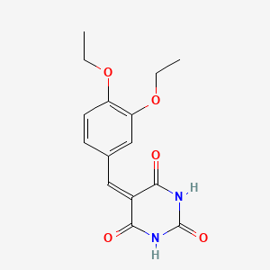 molecular formula C15H16N2O5 B4961962 5-(3,4-diethoxybenzylidene)-2,4,6(1H,3H,5H)-pyrimidinetrione CAS No. 313961-44-3