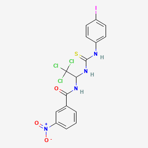 molecular formula C16H12Cl3IN4O3S B4961970 3-nitro-N-[2,2,2-trichloro-1-({[(4-iodophenyl)amino]carbonothioyl}amino)ethyl]benzamide 