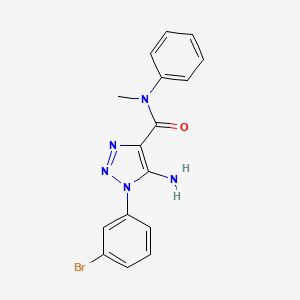 molecular formula C16H14BrN5O B4961999 5-amino-1-(3-bromophenyl)-N-methyl-N-phenyl-1H-1,2,3-triazole-4-carboxamide 