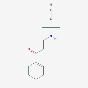 molecular formula C14H21NO B4962004 1-(1-cyclohexen-1-yl)-3-[(1,1-dimethyl-2-propyn-1-yl)amino]-1-propanone 