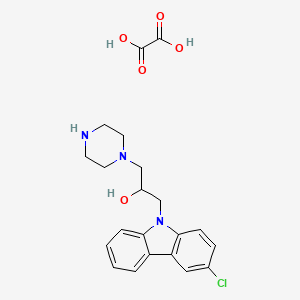 molecular formula C21H24ClN3O5 B4962011 1-(3-chloro-9H-carbazol-9-yl)-3-(1-piperazinyl)-2-propanol ethanedioate (salt) 