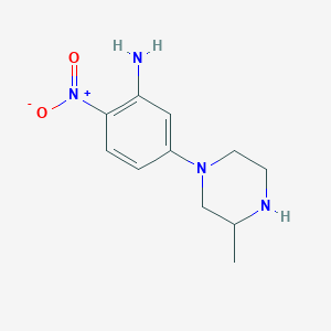 molecular formula C11H16N4O2 B4962016 5-(3-methyl-1-piperazinyl)-2-nitroaniline 