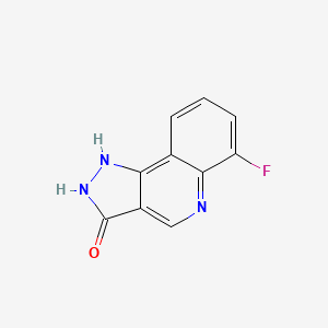 molecular formula C10H6FN3O B4962023 6-fluoro-1,2-dihydro-3H-pyrazolo[4,3-c]quinolin-3-one 