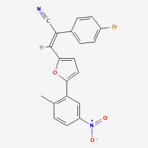 2-(4-bromophenyl)-3-[5-(2-methyl-5-nitrophenyl)-2-furyl]acrylonitrile