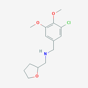molecular formula C14H20ClNO3 B496203 1-(3-chloro-4,5-dimethoxyphenyl)-N-(tetrahydrofuran-2-ylmethyl)methanamine 