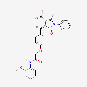 molecular formula C29H26N2O6 B4962039 methyl 4-(4-{2-[(2-methoxyphenyl)amino]-2-oxoethoxy}benzylidene)-2-methyl-5-oxo-1-phenyl-4,5-dihydro-1H-pyrrole-3-carboxylate 