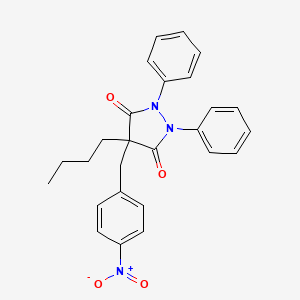 molecular formula C26H25N3O4 B4962048 4-butyl-4-(4-nitrobenzyl)-1,2-diphenyl-3,5-pyrazolidinedione 