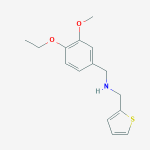 molecular formula C15H19NO2S B496207 1-(4-ethoxy-3-methoxyphenyl)-N-(thiophen-2-ylmethyl)methanamine 