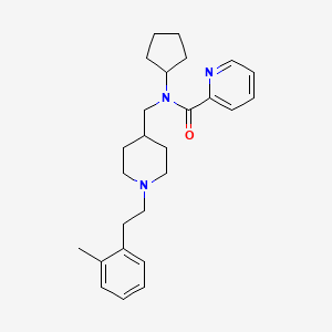 molecular formula C26H35N3O B4962075 N-cyclopentyl-N-({1-[2-(2-methylphenyl)ethyl]-4-piperidinyl}methyl)-2-pyridinecarboxamide 