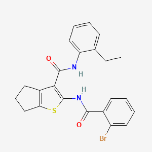 molecular formula C23H21BrN2O2S B4962079 2-[(2-bromobenzoyl)amino]-N-(2-ethylphenyl)-5,6-dihydro-4H-cyclopenta[b]thiophene-3-carboxamide 