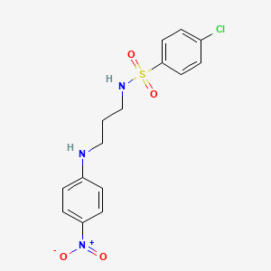 molecular formula C15H16ClN3O4S B4962096 4-chloro-N-{3-[(4-nitrophenyl)amino]propyl}benzenesulfonamide 