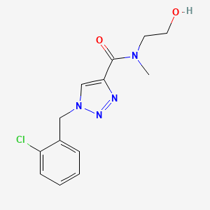 molecular formula C13H15ClN4O2 B4962108 1-(2-chlorobenzyl)-N-(2-hydroxyethyl)-N-methyl-1H-1,2,3-triazole-4-carboxamide 