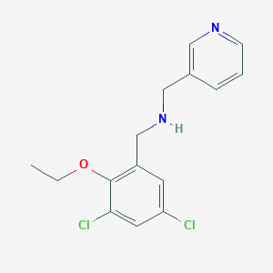 molecular formula C15H16Cl2N2O B496212 N-(3,5-dichloro-2-ethoxybenzyl)-N-(3-pyridinylmethyl)amine 