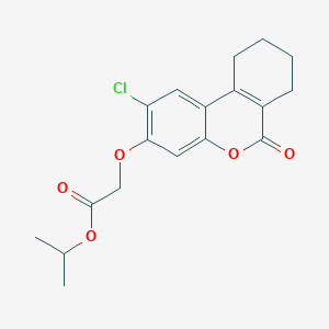 molecular formula C18H19ClO5 B4962123 isopropyl [(2-chloro-6-oxo-7,8,9,10-tetrahydro-6H-benzo[c]chromen-3-yl)oxy]acetate 
