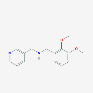 molecular formula C16H20N2O2 B496213 1-(2-ethoxy-3-methoxyphenyl)-N-(pyridin-3-ylmethyl)methanamine 