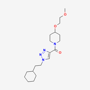 molecular formula C19H32N4O3 B4962130 1-{[1-(2-cyclohexylethyl)-1H-1,2,3-triazol-4-yl]carbonyl}-4-(2-methoxyethoxy)piperidine 