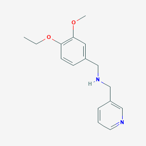 molecular formula C16H20N2O2 B496214 1-(4-ethoxy-3-methoxyphenyl)-N-(pyridin-3-ylmethyl)methanamine 