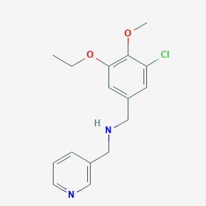 molecular formula C16H19ClN2O2 B496215 N-(3-chloro-5-ethoxy-4-methoxybenzyl)-N-(3-pyridinylmethyl)amine 