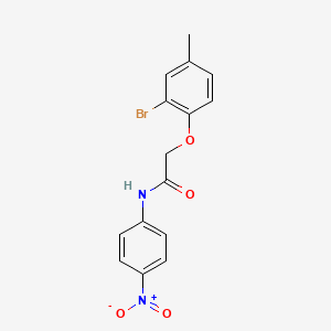 molecular formula C15H13BrN2O4 B4962161 2-(2-bromo-4-methylphenoxy)-N-(4-nitrophenyl)acetamide CAS No. 5754-71-2