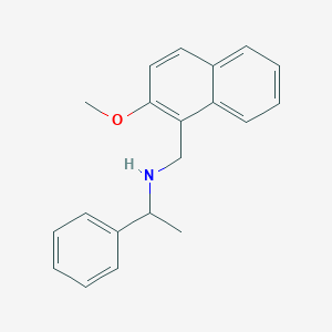 molecular formula C20H21NO B496218 N-[(2-methoxynaphthalen-1-yl)methyl]-1-phenylethanamine 