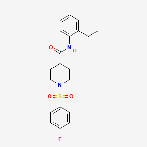molecular formula C20H23FN2O3S B4962187 N-(2-ethylphenyl)-1-[(4-fluorophenyl)sulfonyl]-4-piperidinecarboxamide 