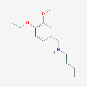 molecular formula C14H23NO2 B496219 N-butyl-N-(4-ethoxy-3-methoxybenzyl)amine 