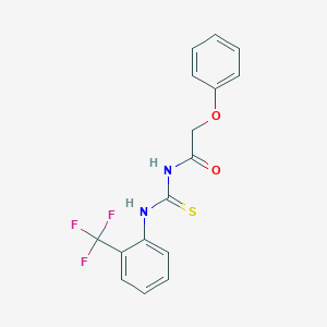 molecular formula C16H13F3N2O2S B4962202 2-phenoxy-N-({[2-(trifluoromethyl)phenyl]amino}carbonothioyl)acetamide 