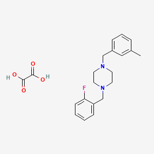 molecular formula C21H25FN2O4 B4962206 1-(2-fluorobenzyl)-4-(3-methylbenzyl)piperazine oxalate 