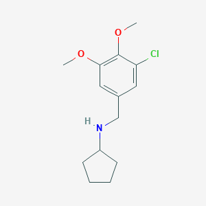 molecular formula C14H20ClNO2 B496222 N-(3-chloro-4,5-dimethoxybenzyl)cyclopentanamine 