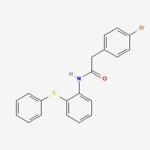 molecular formula C20H16BrNOS B4962222 2-(4-bromophenyl)-N-[2-(phenylthio)phenyl]acetamide 