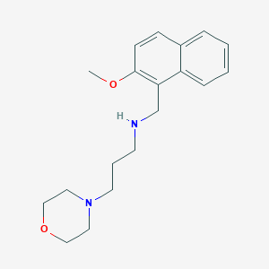 molecular formula C19H26N2O2 B496225 N-[(2-methoxy-1-naphthyl)methyl]-N-[3-(4-morpholinyl)propyl]amine 