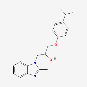 molecular formula C20H24N2O2 B4962259 1-(4-isopropylphenoxy)-3-(2-methyl-1H-benzimidazol-1-yl)-2-propanol 
