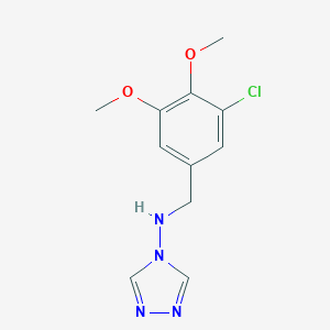 molecular formula C11H13ClN4O2 B496227 N-(3-chloro-4,5-dimethoxybenzyl)-4H-1,2,4-triazol-4-amine 