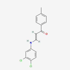 molecular formula C16H13Cl2NO B4962274 3-[(3,4-dichlorophenyl)amino]-1-(4-methylphenyl)-2-propen-1-one 