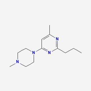 molecular formula C13H22N4 B4962283 4-methyl-6-(4-methyl-1-piperazinyl)-2-propylpyrimidine 