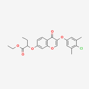 molecular formula C23H23ClO6 B4962298 ethyl 2-{[3-(4-chloro-3,5-dimethylphenoxy)-4-oxo-4H-chromen-7-yl]oxy}butanoate 