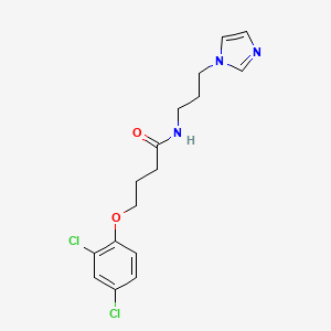 molecular formula C16H19Cl2N3O2 B4962305 4-(2,4-dichlorophenoxy)-N-[3-(1H-imidazol-1-yl)propyl]butanamide 
