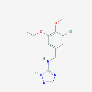 molecular formula C13H17ClN4O2 B496231 N-(3-chloro-4,5-diethoxybenzyl)-N-(1H-1,2,4-triazol-3-yl)amine 