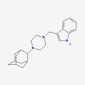 molecular formula C23H31N3 B4962310 3-{[4-(2-adamantyl)-1-piperazinyl]methyl}-1H-indole 