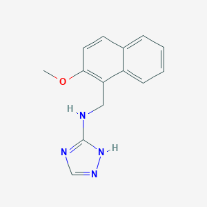 molecular formula C14H14N4O B496233 N-[(2-methoxy-1-naphthyl)methyl]-N-(1H-1,2,4-triazol-3-yl)amine 