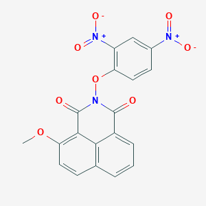 molecular formula C19H11N3O8 B4962330 2-(2,4-dinitrophenoxy)-4-methoxy-1H-benzo[de]isoquinoline-1,3(2H)-dione 